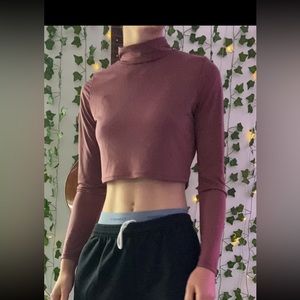 Fashion Nova Crop Top with Long Sleeves Size Large